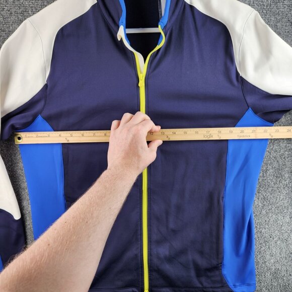Greyson Full Zip Pockets Blue White Jacket Men Medium Stretch Golf - Picture 7 of 16